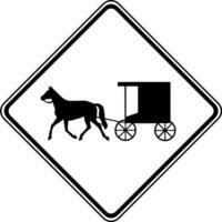 zwart en wit van paard getrokken voertuigen, wijnoogst illustratie. vector