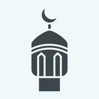 icoon lantaarn. verwant naar Ramadan symbool. glyph stijl. gemakkelijk ontwerp bewerkbaar. gemakkelijk illustratie vector