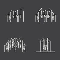 moderne stadshorizon. stad silhouet. vectorillustratie in plat ontwerp vector