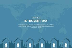 wereld introvert dag achtergrond. vector