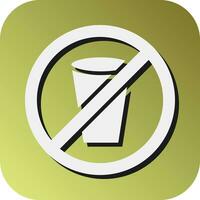 Nee drankjes vector glyph helling achtergrond icoon voor persoonlijk en reclame gebruiken.