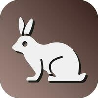 konijn vector glyph helling achtergrond icoon voor persoonlijk en reclame gebruiken.