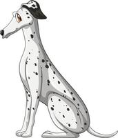 Dalmatische hond cartoon op witte achtergrond vector