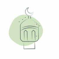 icoon lantaarn. verwant naar Ramadan symbool. kleur plek stijl. gemakkelijk ontwerp bewerkbaar. gemakkelijk illustratie vector