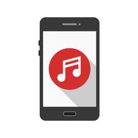 Muziek mobiele applicatie Vector Icon