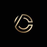 elegant circulaire brief c logo vector