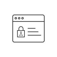 uitgebreid cyber veiligheid vullen pictogrammen gegevens bescherming, spam, antivirus, wachtwoord, privacy, en meer - vector illustratie voor web veiligheid