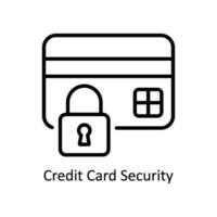credit kaart veiligheid vector schets icoon ontwerp illustratie. bedrijf en beheer symbool Aan wit achtergrond eps 10 het dossier