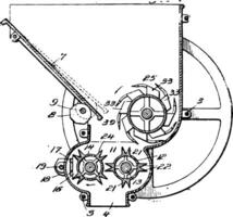 ijs machine wijnoogst illustratie vector