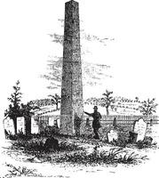 gouverneur nicholas kok's monument, vintage illustratie vector