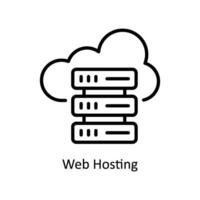 web hosting vector schets icoon ontwerp illustratie. bedrijf en beheer symbool Aan wit achtergrond eps 10 het dossier