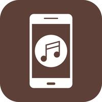 Muziek mobiele applicatie Vector Icon