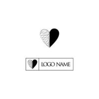 liefde logo icoon vector, concept ontwerp logo liefde vector