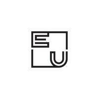 EU futuristische in lijn concept met hoog kwaliteit logo ontwerp vector