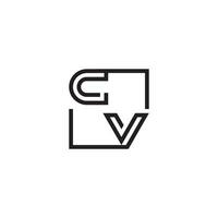 CV futuristische in lijn concept met hoog kwaliteit logo ontwerp vector