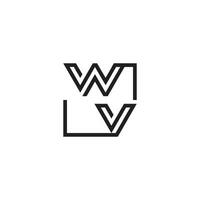 wv futuristische in lijn concept met hoog kwaliteit logo ontwerp vector