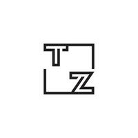 tz futuristische in lijn concept met hoog kwaliteit logo ontwerp vector