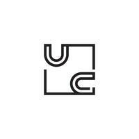 uc futuristische in lijn concept met hoog kwaliteit logo ontwerp vector