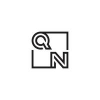 qn futuristische in lijn concept met hoog kwaliteit logo ontwerp vector
