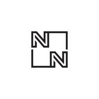 nn futuristische in lijn concept met hoog kwaliteit logo ontwerp vector