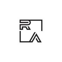 ra futuristische in lijn concept met hoog kwaliteit logo ontwerp vector