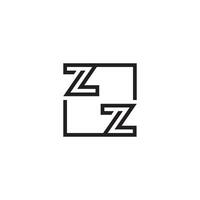 zz futuristische in lijn concept met hoog kwaliteit logo ontwerp vector