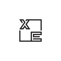 xe futuristische in lijn concept met hoog kwaliteit logo ontwerp vector