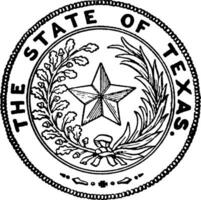 de zegel van Texas, wijnoogst illustratie vector