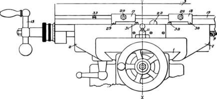 frezen machine wijnoogst illustratie. vector