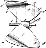 algemeen doel propeller wijnoogst illustratie. vector