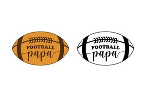 Amerikaans voetbal papa ontwerp sjabloon vector