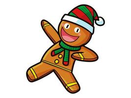 kawaii tekenfilm karakter met een de kerstman hoed Aan het vector