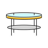 tafel leven kamer kleur icoon vector illustratie