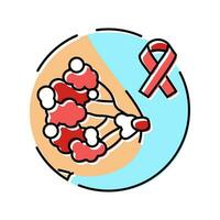 gemengd tumoren borst kanker kleur icoon vector illustratie
