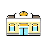 bakkerij winkel kleur icoon vector illustratie