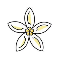 jasmijn bloem voorjaar kleur icoon vector illustratie