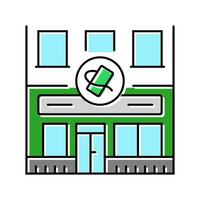 fournituren winkel kleur icoon vector illustratie