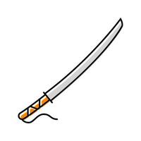 katana wapen leger kleur icoon vector illustratie