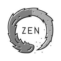 zen yoga kom tot rust kleur icoon vector illustratie