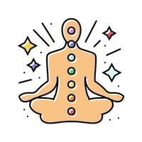 geestelijk meditatie yoga kleur icoon vector illustratie