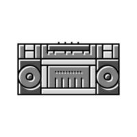 retro radio hipster retro kleur icoon vector illustratie