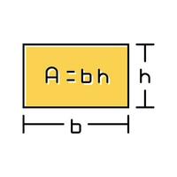 geometrie onderwijs wetenschap kleur icoon vector illustratie