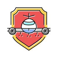 luchtvaart veiligheid luchtvaart ingenieur kleur icoon vector illustratie