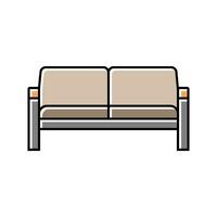 sofa minimalistisch elegant kleur icoon vector illustratie