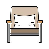 fauteuil minimalistisch elegant kleur icoon vector illustratie