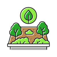 groen daken leven kleur icoon vector illustratie