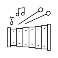 muziek- kind vrije tijd lijn icoon vector illustratie