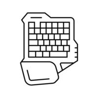 toetsenbord gaming pc lijn icoon vector illustratie