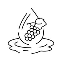druivenpit olie vloeistof geel lijn icoon vector illustratie