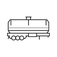 chemisch tanker vrachtauto ingenieur lijn icoon vector illustratie